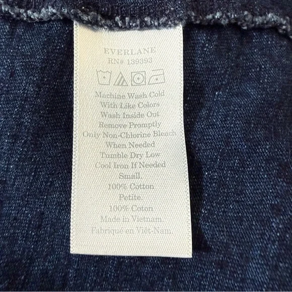 Everlane T-Shirt Tee Mens Sz S Navy Short Sleeve 100% Cotton Casual Preppy - Picture 7 of 9